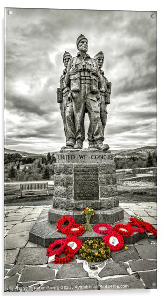 Lochaber Commando War Memorial - Scotland Acrylic by Peter Gaeng