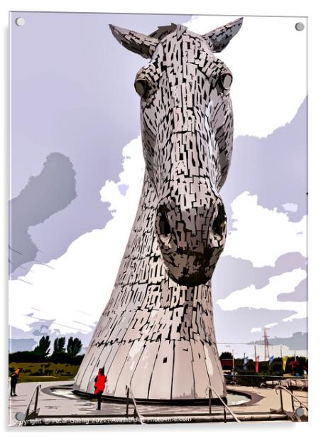 The Kelpies - Mystical Equine Giants of Scotland Acrylic by Peter Gaeng