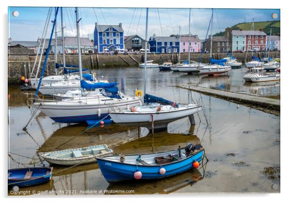 Aberaeron Harbour Acrylic by geoff shoults