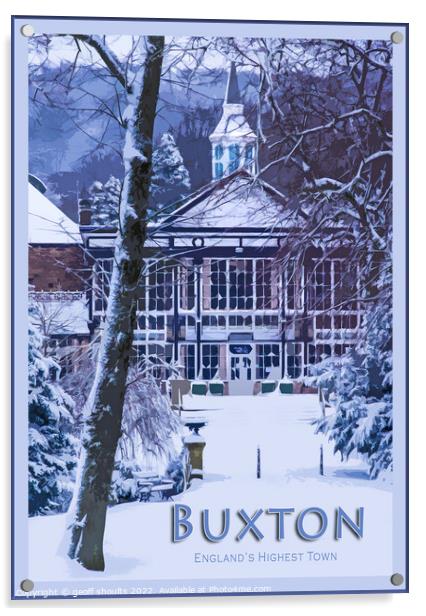 Buxton in the snow Acrylic by geoff shoults