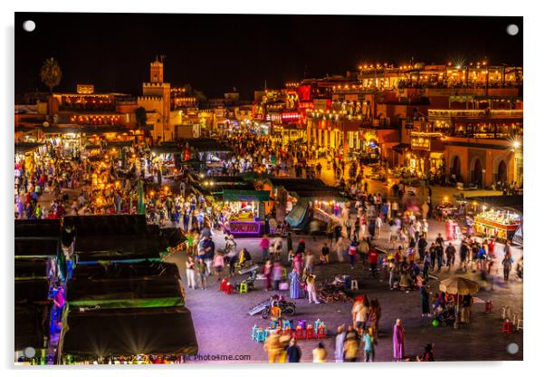 In the Medina at night, Marrakech Acrylic by geoff shoults