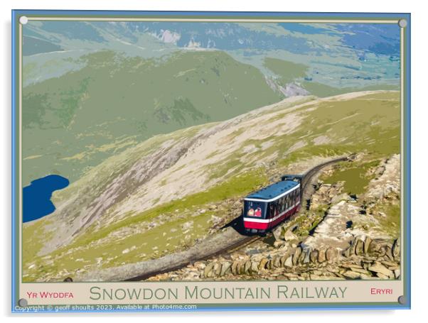 Snowdon Mountain Railway Acrylic by geoff shoults