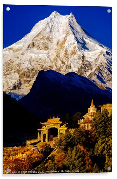 Manaslu Acrylic by geoff shoults