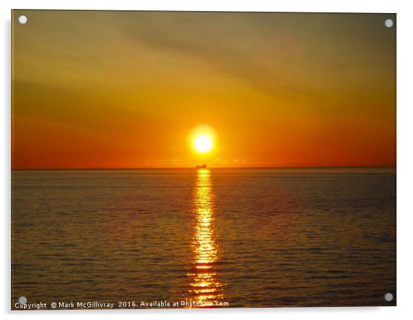 Ardnamurchan Sunset Acrylic by Mark McGillivray