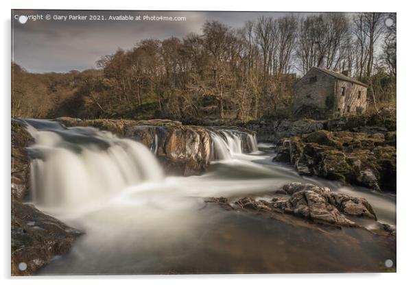 Cenarth Falls, Camarthenshire, Wales Acrylic by Gary Parker