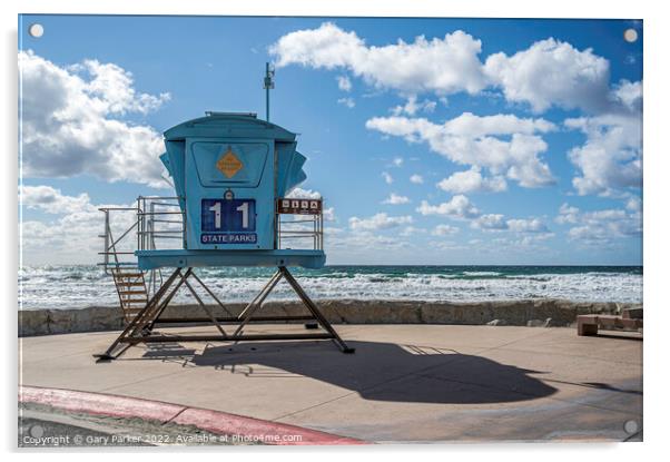 Lifeguard Station Acrylic by Gary Parker