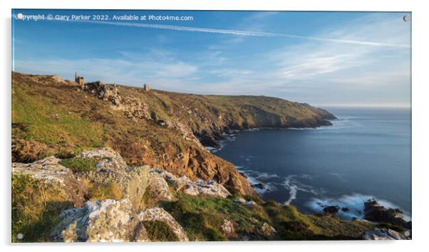 The Cornish coastline Acrylic by Gary Parker