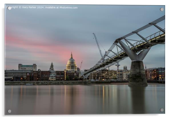 St Paul's Cathedral, at sunset Acrylic by Gary Parker