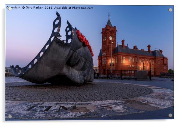 Cardiff Bay at Dawn Acrylic by Gary Parker