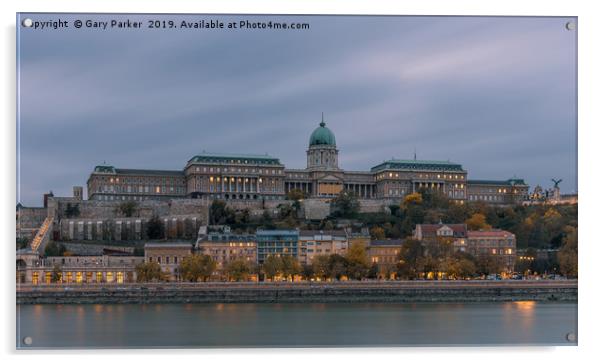 Buda Castle, overlooking the Danube, in Budapest Acrylic by Gary Parker