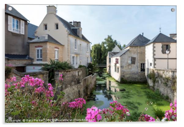 The River Aure in Bayeux, France Acrylic by Gary Parker