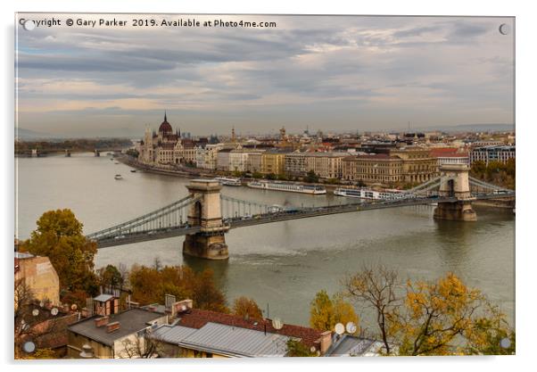 The Danube, Budapest Acrylic by Gary Parker