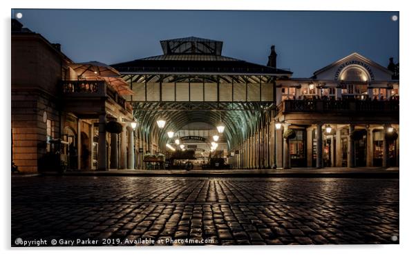 Covent Garden by night Acrylic by Gary Parker