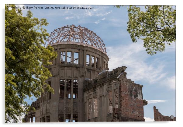 Hiroshima Peace Memorial or Atomic Bomb Dome that  Acrylic by Gary Parker