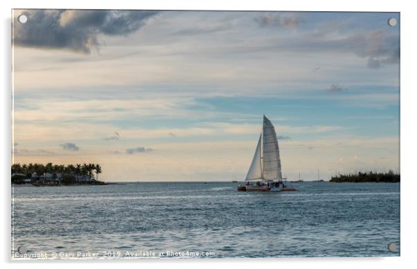Key West Catamaran Acrylic by Gary Parker