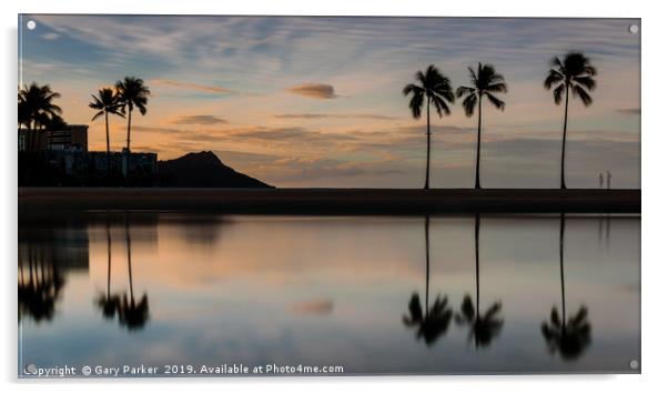 Hawaiian Silhouette Acrylic by Gary Parker