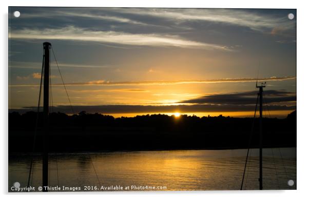 Clydeside Sunset Acrylic by Thistle Images