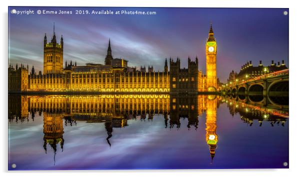 The Palace of Westminster Acrylic by E J T Photography