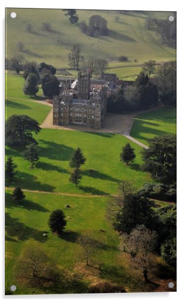 Highclere Castle Acrylic by Simon Hackett