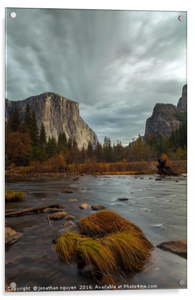 Storm over Yosemite Valley Acrylic by jonathan nguyen