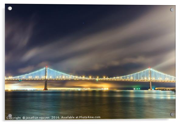 Bay Bridge and The Fog Acrylic by jonathan nguyen
