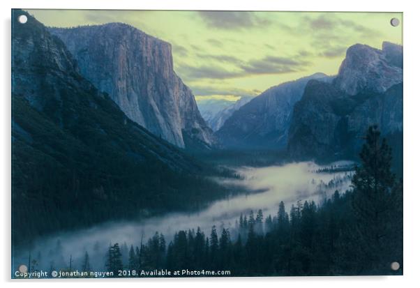 Yosemite Tunel View Acrylic by jonathan nguyen