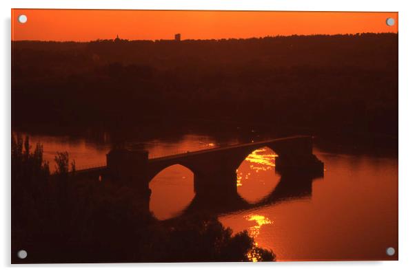 Avignon bridge (horizontal image) Acrylic by Alfredo Bustos