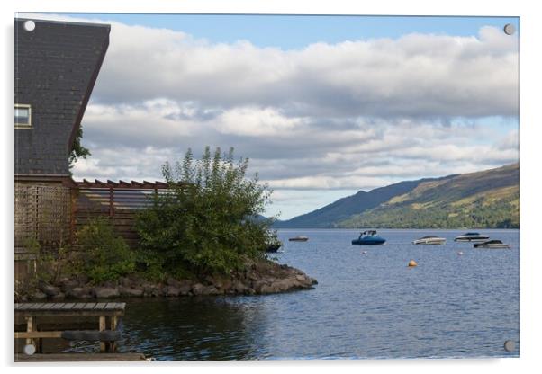 The Boathouse, Lochearnhead Acrylic by Rob Cole