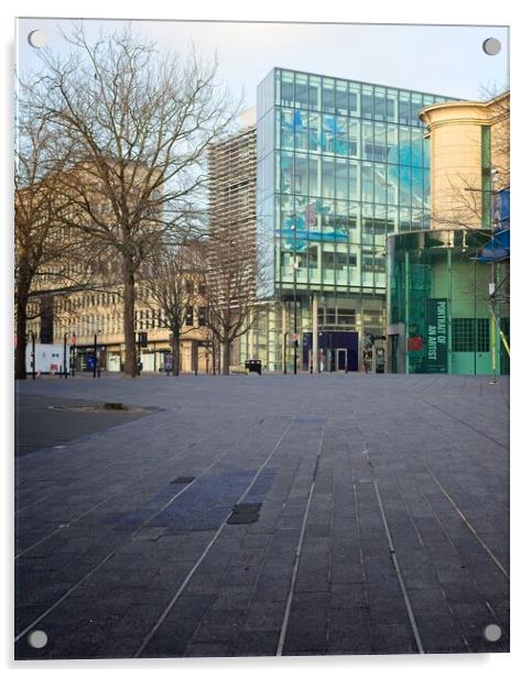 Newcastle City Library Acrylic by Rob Cole