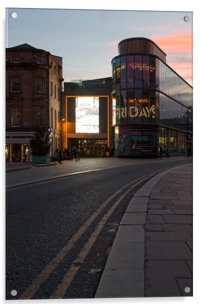 City Centre Lights, Newcastle Acrylic by Rob Cole