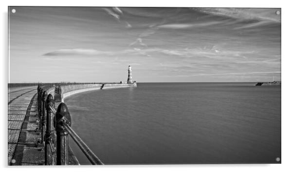 Majestic Roker Lighthouse Acrylic by Rob Cole