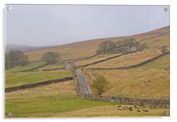 Serene Hills of Yorkshire Acrylic by Rob Cole