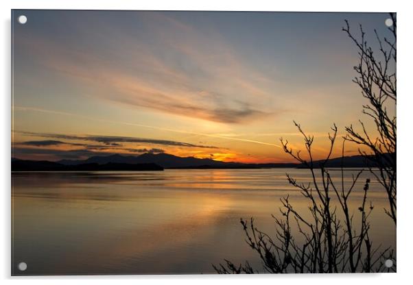 Majestic Scottish Sunset Acrylic by Rob Cole