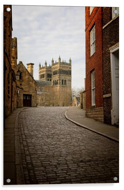 Durham Cathedral from Owengate Acrylic by Rob Cole