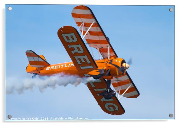 Bright Orange Bi-Plane Acrylic by Rob Cole