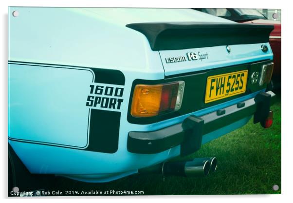 Ford Escort 1600 Sport Acrylic by Rob Cole
