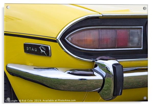 Triumph Stag Classic British Sports Car Acrylic by Rob Cole