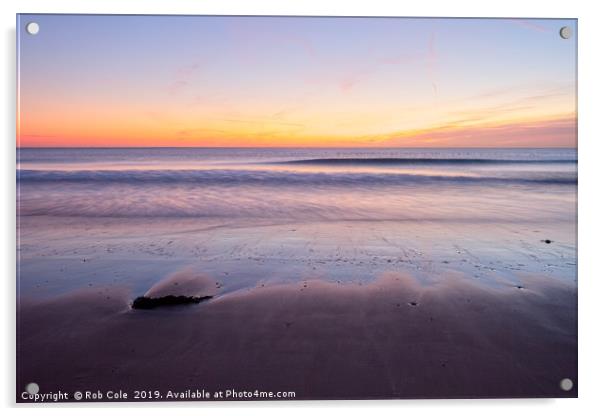 Seaburn Beach Sunrise Acrylic by Rob Cole