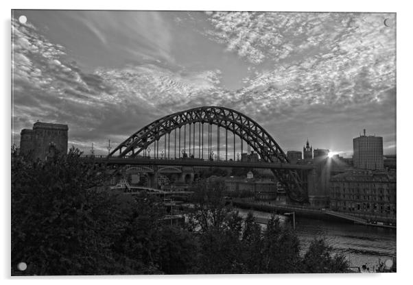 Tyne Bridge Sunset Newcastle-Gateshead Acrylic by Rob Cole