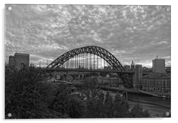 Tyne Bridge Sunset Newcastle-Gateshead Acrylic by Rob Cole