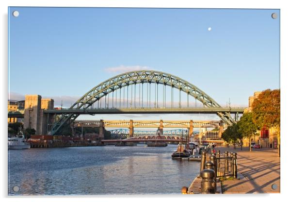 Newcastle Tyne Bridges Acrylic by Rob Cole
