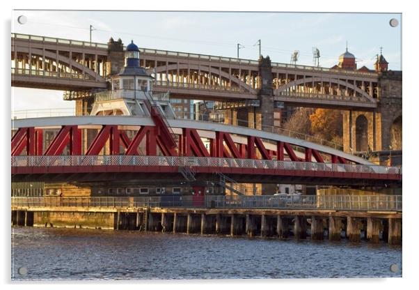 Swing Bridge, Newcastle Acrylic by Rob Cole
