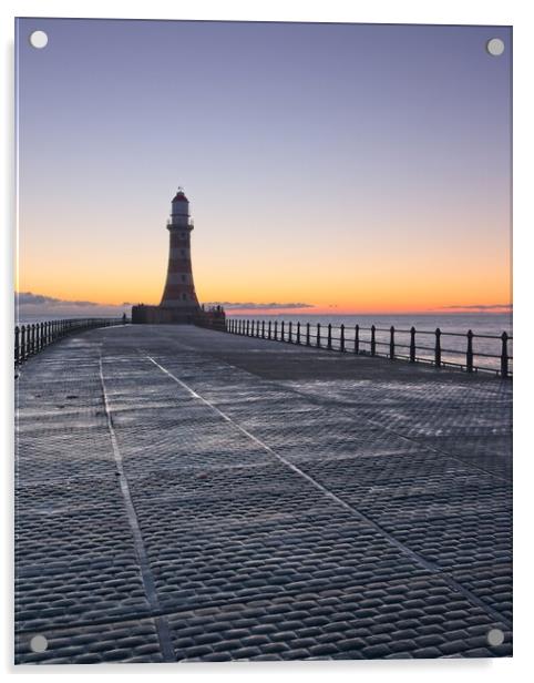 Roker Pier and Lighthouse Acrylic by Rob Cole