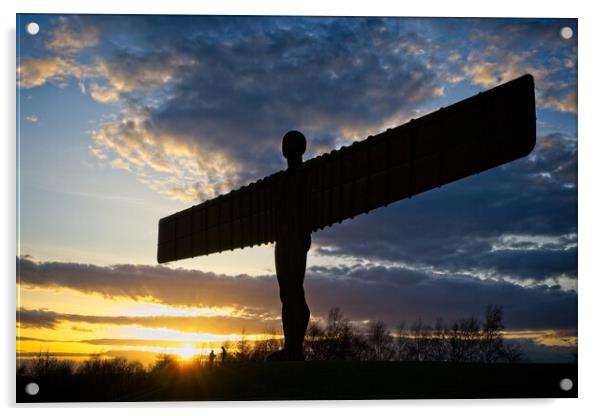 Angel of the North Silhouette Acrylic by Rob Cole