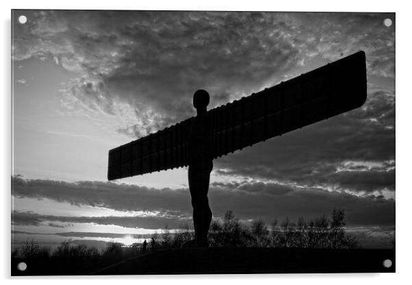 Angel of the North Silhouette Acrylic by Rob Cole
