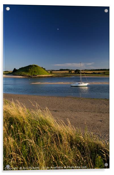 Alnmouth Harbour Acrylic by Gwil Roberts