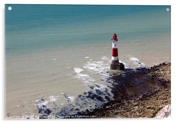 Beachy Head Lighthouse East Sussex Acrylic by James Brunker