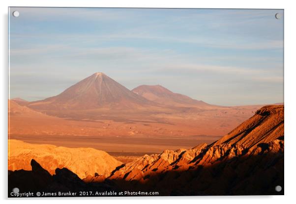 Late Afternoon Light in the Atacama Desert Chile Acrylic by James Brunker