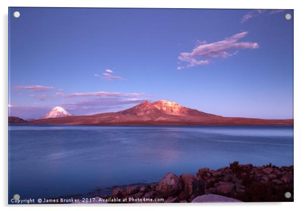 Twilight Over Lauca National Park Chile Acrylic by James Brunker