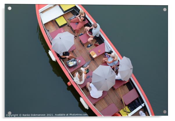 Tourist boat Acrylic by Ranko Dokmanovic